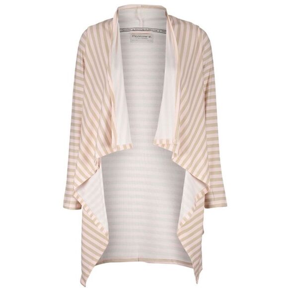 BEARPAW Pink & White Stripe Duster cardigan for women size medium BNWT - Picture 1 of 8